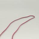 CHANEL Choco Bar Chain Shoulder Bag Suede Pink CC Auth 135452-14