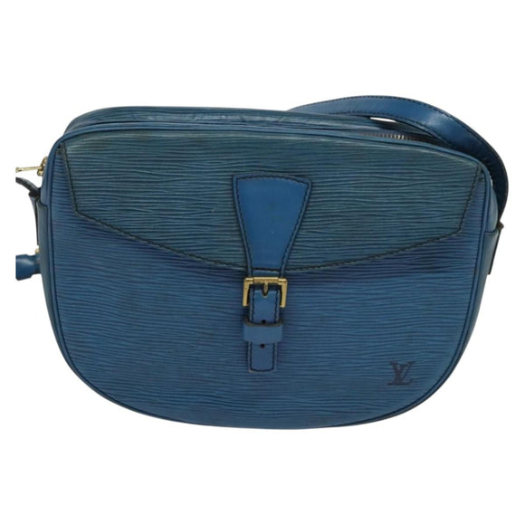 LOUIS VUITTON Epi June Feuille Shoulder Bag Blue M52155 LV Auth 135469