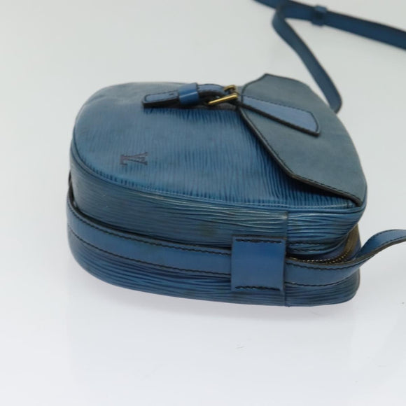 LOUIS VUITTON Epi June Feuille Shoulder Bag Blue M52155 LV Auth 135469