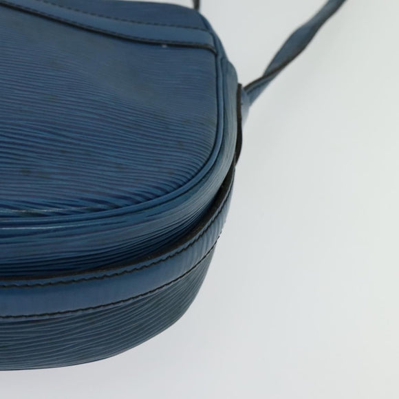 LOUIS VUITTON Epi June Feuille Shoulder Bag Blue M52155 LV Auth 135469