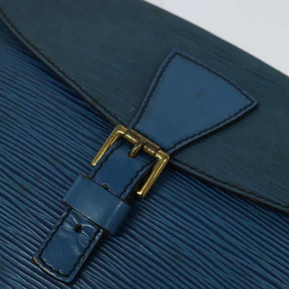 LOUIS VUITTON Epi June Feuille Shoulder Bag Blue M52155 LV Auth 135469