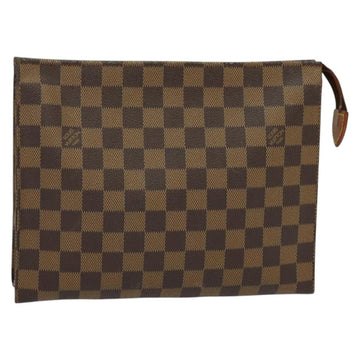 LOUIS VUITTON Damier Ebene Posh Toilette 26 Pouch N47543 LV Auth 135474