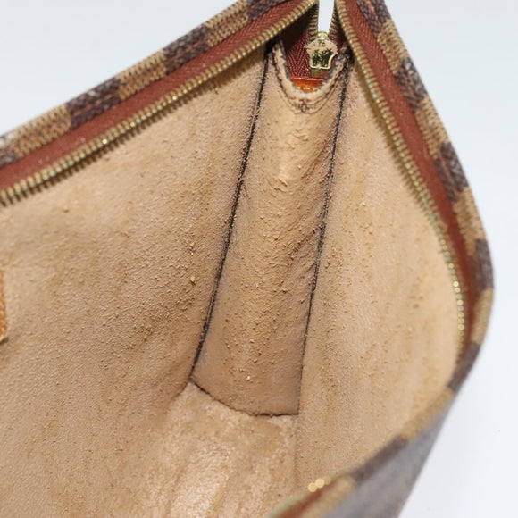 LOUIS VUITTON Damier Ebene Posh Toilette 26 Pouch N47543 LV Auth 135474