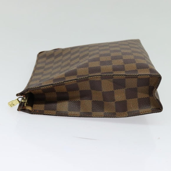 LOUIS VUITTON Damier Ebene Posh Toilette 26 Pouch N47543 LV Auth 135474