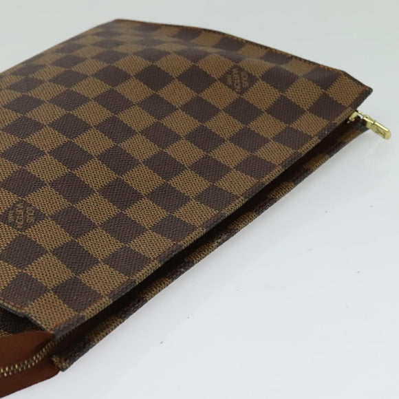 LOUIS VUITTON Damier Ebene Posh Toilette 26 Pouch N47543 LV Auth 135474