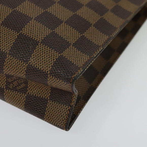 LOUIS VUITTON Damier Ebene Posh Toilette 26 Pouch N47543 LV Auth 135474