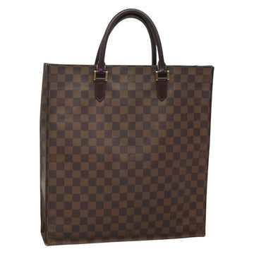 LOUIS VUITTON Damier Ebene Sac Plat Hand Bag N51140 LV Auth 135475