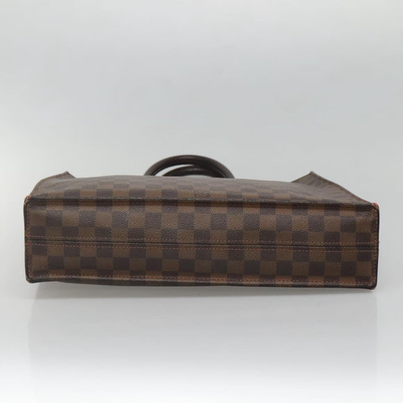 LOUIS VUITTON Damier Ebene Sac Plat Hand Bag N51140 LV Auth 135475