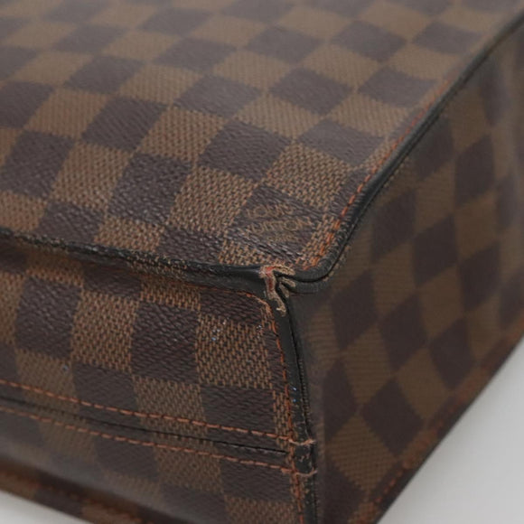 LOUIS VUITTON Damier Ebene Sac Plat Hand Bag N51140 LV Auth 135475