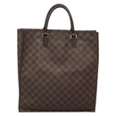 LOUIS VUITTON Damier Ebene Sac Plat Hand Bag N51140 LV Auth 135475-2