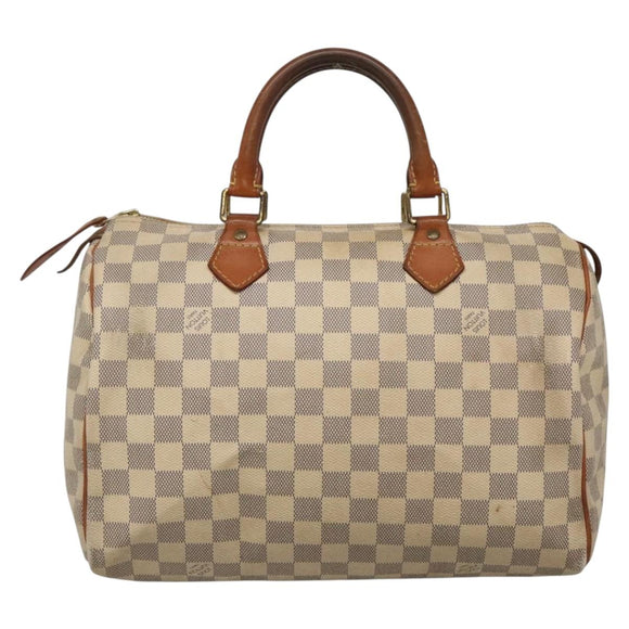 LOUIS VUITTON Damier Azur Speedy 30 Hand Bag N41533 LV Auth 135479