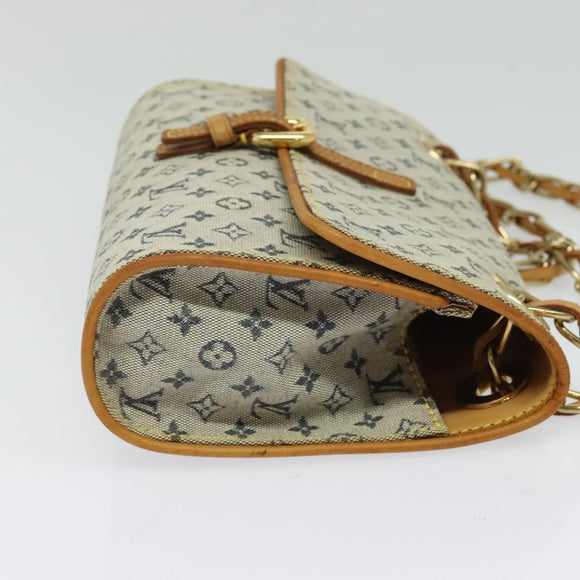 LOUIS VUITTON Monogram Mini Camille Chain Bag Blue M92002 LV Auth 135481