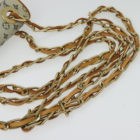 LOUIS VUITTON Monogram Mini Camille Chain Bag Blue M92002 LV Auth 135481