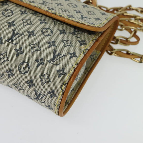 LOUIS VUITTON Monogram Mini Camille Chain Bag Blue M92002 LV Auth 135481