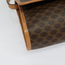 CELINE Macadam Canvas Shoulder Bag PVC Leather Brown Gold Auth 135484-9