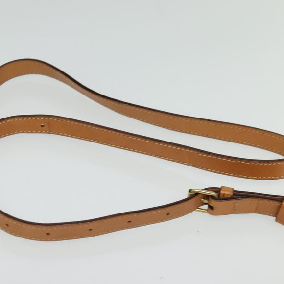 CELINE Macadam Canvas Shoulder Bag PVC Leather Brown Gold Auth 135484