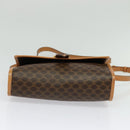 CELINE Macadam Canvas Shoulder Bag PVC Leather Brown Gold Auth 135484-5