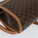 CELINE Macadam Canvas Shoulder Bag PVC Leather Brown Gold Auth 135484-15