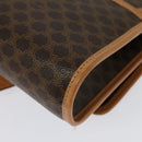 CELINE Macadam Canvas Shoulder Bag PVC Leather Brown Gold Auth 135484-16