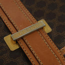 CELINE Macadam Canvas Shoulder Bag PVC Leather Brown Gold Auth 135484-17