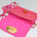 Miu Miu Shoulder Bag Sequin Pink Gold Auth 135485-10