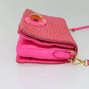 Miu Miu Shoulder Bag Sequin Pink Gold Auth 135485-4