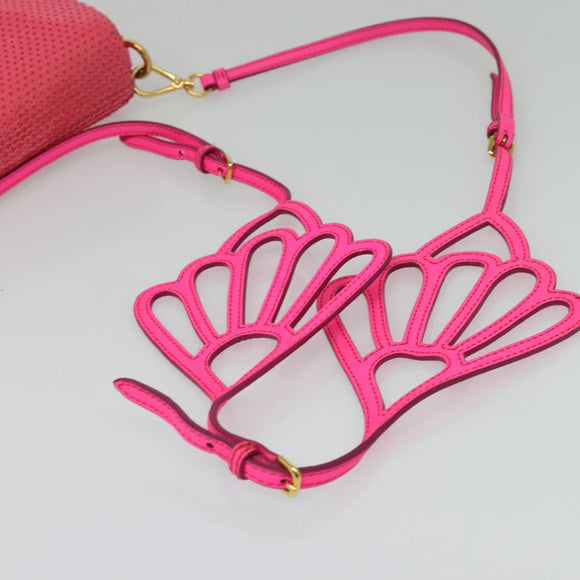 Miu Miu Shoulder Bag Sequin Pink Gold Auth 135485