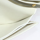 Christian Dior Honeycomb Canvas Shoulder Bag PVC White Gold Auth 135487-19