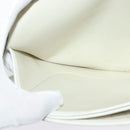 Christian Dior Honeycomb Canvas Shoulder Bag PVC White Gold Auth 135487-20