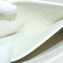 Christian Dior Honeycomb Canvas Shoulder Bag PVC White Gold Auth 135487-21