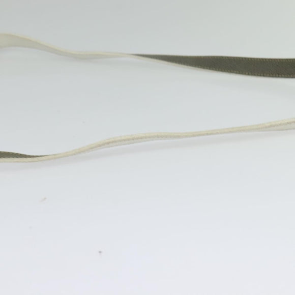 Christian Dior Honeycomb Canvas Shoulder Bag PVC White Gold Auth 135487