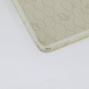 Christian Dior Honeycomb Canvas Shoulder Bag PVC White Gold Auth 135487-16