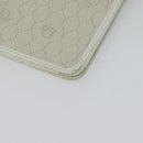 Christian Dior Honeycomb Canvas Shoulder Bag PVC White Gold Auth 135487-17