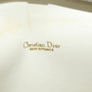 Christian Dior Honeycomb Canvas Shoulder Bag PVC White Gold Auth 135487-18