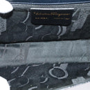 Salvatore Ferragamo Gancini Shoulder Bag Leather Black Gold Auth 135489-11