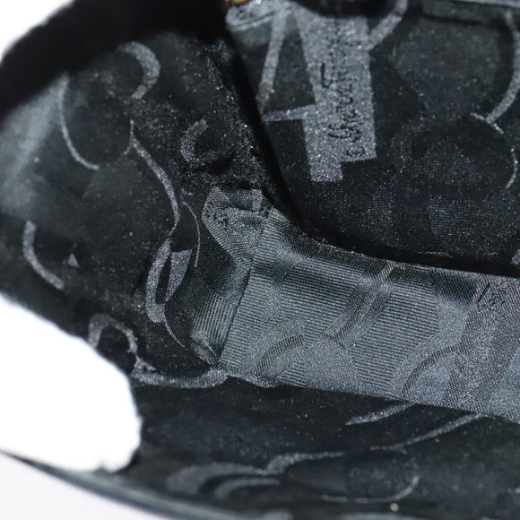 Salvatore Ferragamo Gancini Shoulder Bag Leather Black Gold Auth 135489