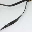 Salvatore Ferragamo Gancini Shoulder Bag Leather Black Gold Auth 135489-7