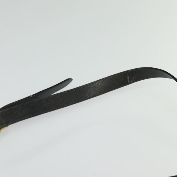 Salvatore Ferragamo Gancini Shoulder Bag Leather Black Gold Auth 135489