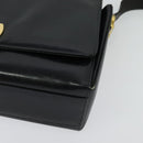 Salvatore Ferragamo Gancini Shoulder Bag Leather Black Gold Auth 135489-9