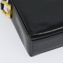 Salvatore Ferragamo Gancini Shoulder Bag Leather Black Gold Auth 135489-16