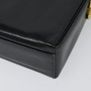 Salvatore Ferragamo Gancini Shoulder Bag Leather Black Gold Auth 135489-17