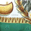 HERMES Carre 90 Scarf ""NAPOLEON"" Silk Green Auth 135491-11