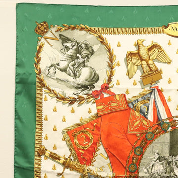 HERMES Carre 90 Scarf ""NAPOLEON"" Silk Green Auth 135491 - 0