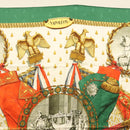 HERMES Carre 90 Scarf ""NAPOLEON"" Silk Green Auth 135491-3