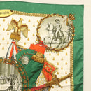 HERMES Carre 90 Scarf ""NAPOLEON"" Silk Green Auth 135491-4