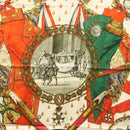HERMES Carre 90 Scarf ""NAPOLEON"" Silk Green Auth 135491-6