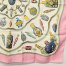 HERMES Carre 90 Scarf ""Qu importe le flacon"" Silk Pink Auth 135496-10