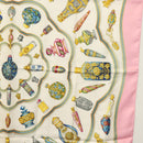 HERMES Carre 90 Scarf ""Qu importe le flacon"" Silk Pink Auth 135496-7