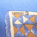 HERMES Carre 45 Scarf ""PERSONA"" Silk Blue Auth 135500-7