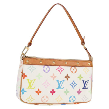 LOUIS VUITTON Monogram Multicolor Pochette Pouch White M92649 LV Auth 135504V